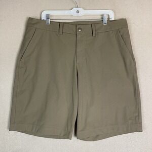 Lululemon Short Mens 36 Green Commission Chino Golf Performance Stretch Mid Rise